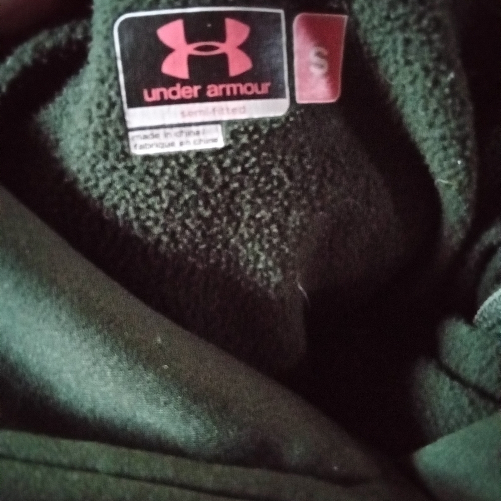 Under Armour Olive Green hoody size small euc - Picture 2 of 5